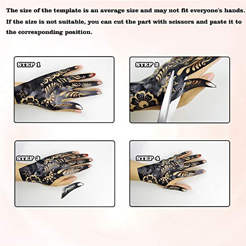 XMASIR Henna Tattoo Stencil Set - 30 Sheets