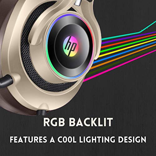HP USB PC Gaming Headset with Microphone. 7.1 Surround Sound, RGB LED Lighting