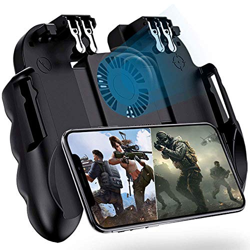 4 Trigger Mobile Game Controller with Cooling Fan 4.7-6.5