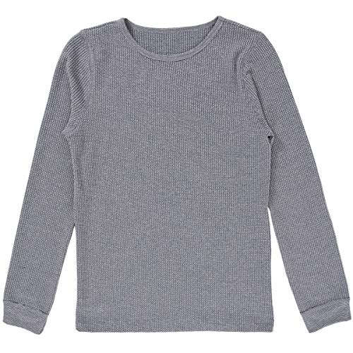 Fruit of the Loom Girls' Thermal Waffle Crew Top