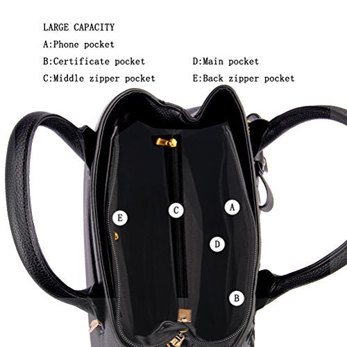 Fashion PU Leather Satchel Tote Bag
