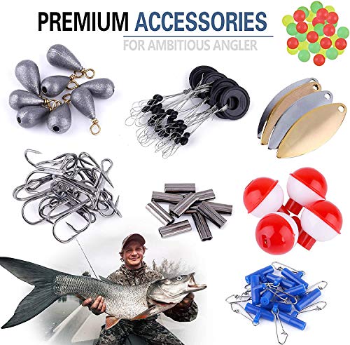 Fishing Accessories Kit - 263pcs Tackle Box for Freshwater and Saltwater Fishing by PLUSINNO