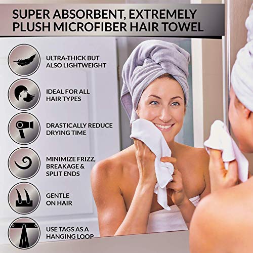 Luxe Beauty Essentials Microfiber Hair Towel Wrap