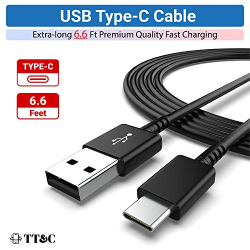 2 Pack Adaptive Fast Charger Type C for Samsung Galaxy and Android Phones