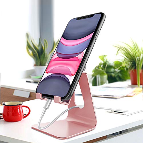CreaDream Adjustable Aluminum Cell Phone Stand in Rose Gold