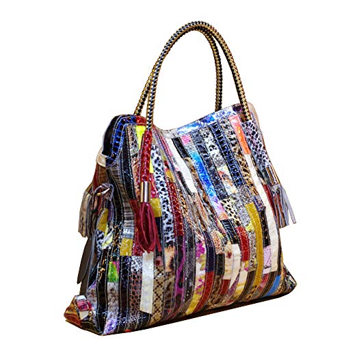 Segater Multicolor Genuine Leather Hobo Purse