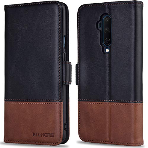 KEZiHOME OnePlus 7T Pro Leather Wallet Case with RFID Blocking