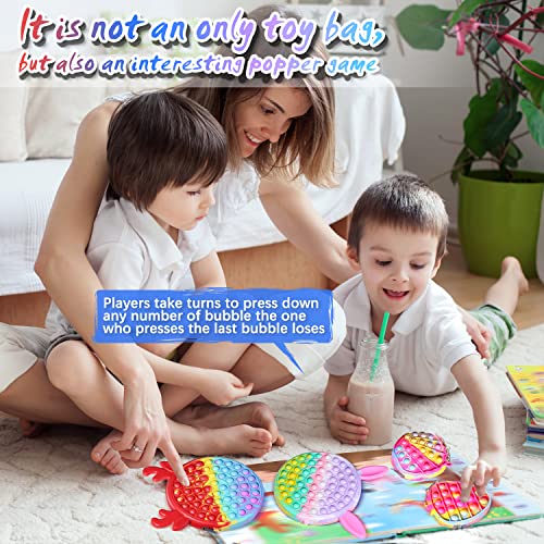 JIMMIDDA Pop Shoulder Bag Fidget Toys Pack for Girls