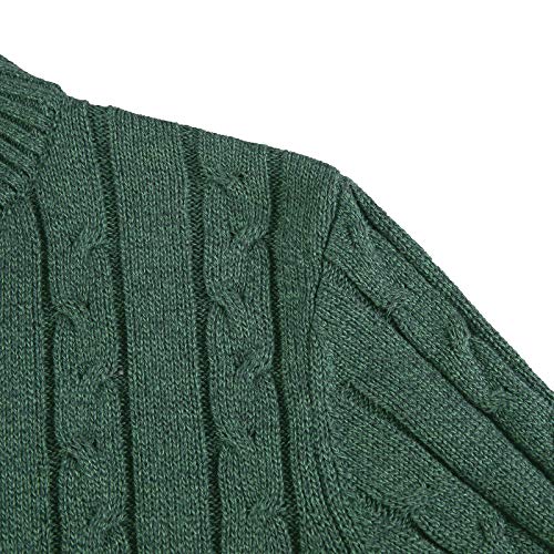 Kid Nation Boys' Full Zip Cardigan Sweater, Green
