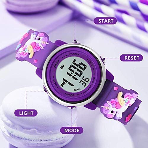 3D Cartoon Digital Waterproof Watch (Girls, Ages 3-12)