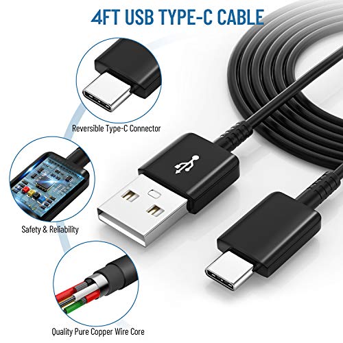 Adaptive Fast Charger Type C with Android Phone Charger C Cable for Samsung Galaxy