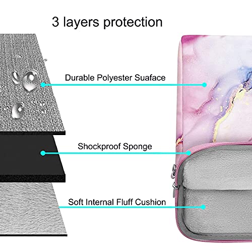 MOSISO Laptop Shoulder Bag Compatible with MacBook Pro 16 inch 2021 M1 Pro/Max A2485/2019-2020 A2141/Pro 15 A1398 & 15-15.6 inch Notebook,Polyester Briefcase Sleeve with Trolley Belt Marble MO-MBH216