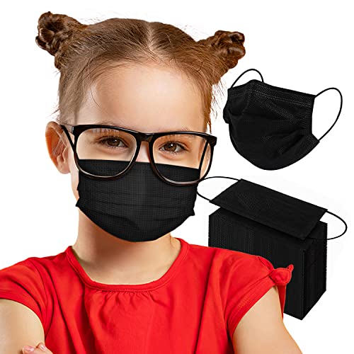 Kids Black Disposable Masks (50pcs)