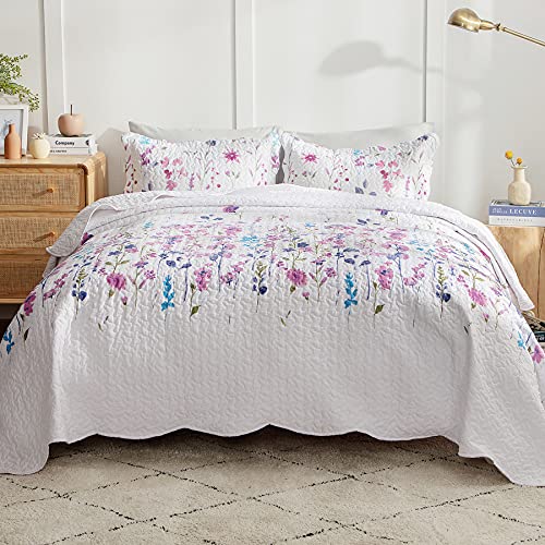 Bedsure Floral Quilt Set