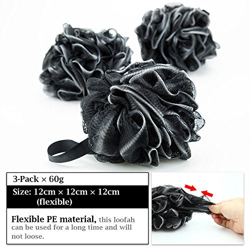 Easymoo Bath Loofahs Sponge Shower Pouf