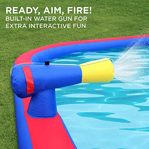 Deluxe Inflatable Water Slide Park: Outdoor Fun with Climbing Wall, Slide, Bouncer & Splash Pool