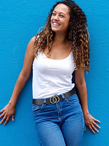 Faux Leather Double O-Ring Buckle Belts for Women-Set of 4