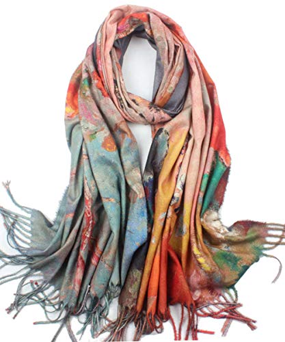Art Printed Cashmere Feel Scarf