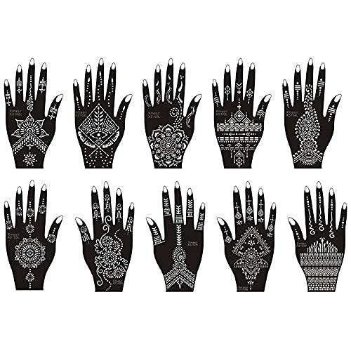XMASIR Henna Tattoo Stencil Set - 30 Sheets