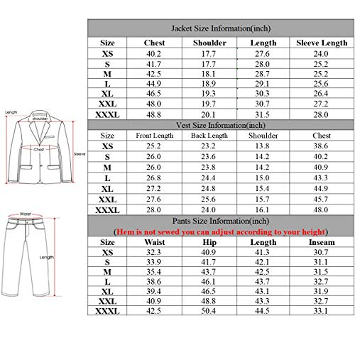 Men's 3 Piece Tuxedo Suit, Claret