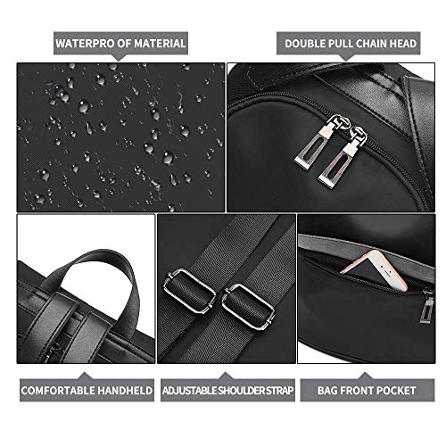 Fashionable Black Nylon Backpack Purse