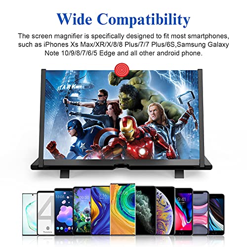 Foldable Phone Stand with Screen Amplifierâ€“Supports All Smartphones