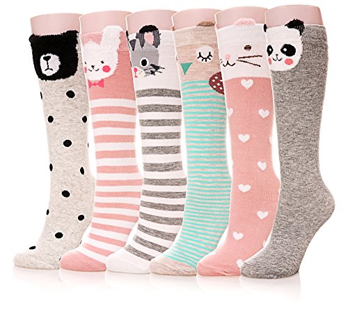 Animal Knee-High Socks for Girls