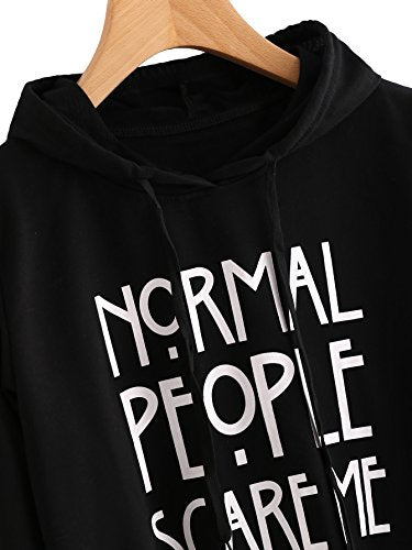 SweatyRocks Letter Hoodie Sweatshirt