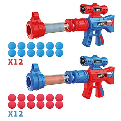 OleFun Shooting Game Toy for Kids - 2 Foam Ball Guns & Target - Compatible with Nerf Guns
