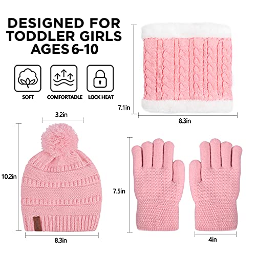 Winter Beanie Set (Girls, 6-10 years)