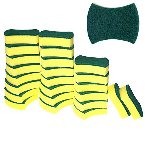 Eco-Friendly Non-Scratch Kitchen Cleaning Sponges - Pack of 24