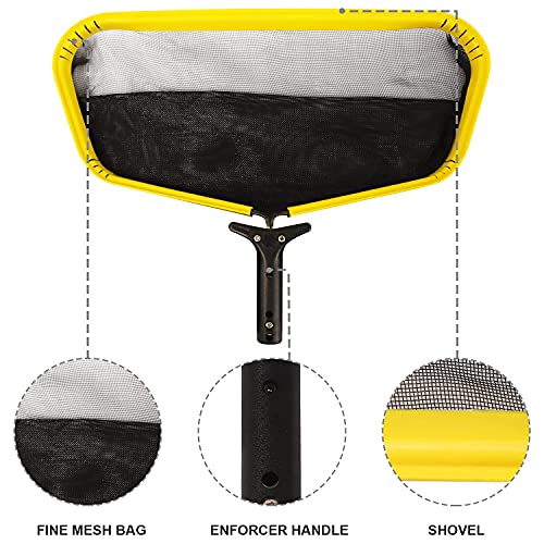 Pool Skimmer Net with Detachable Aluminum Frame and Deep Bag