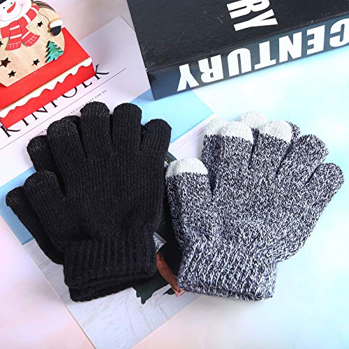 Cooraby Kids Touchscreen Gloves, 2 Pairs