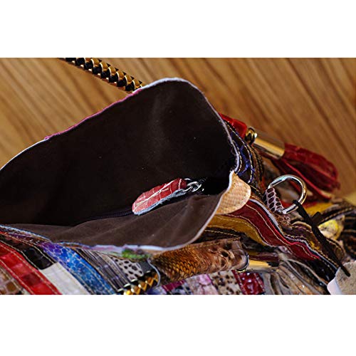 Segater Multicolor Genuine Leather Hobo Purse