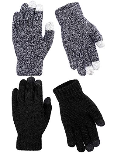 Cooraby Kids Touchscreen Gloves, 2 Pairs