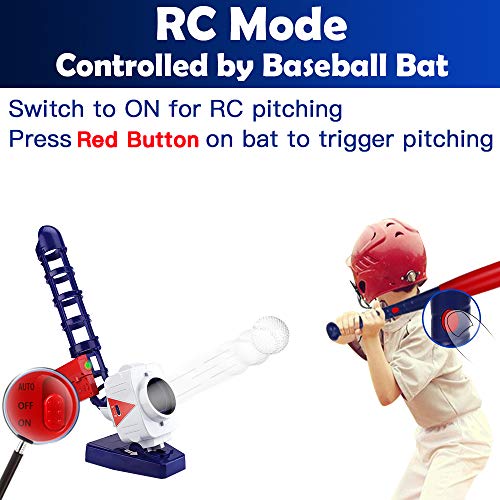 2-in-1 RC Baseball & Tennis Pitching Machine for Kids