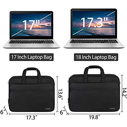 17 inch Laptop Bag, Travel Briefcase with Organizer, Expandable Large Hybrid Shoulder Bag, Water Resistant Business Messenger Briefcases for Men and Women Fits 17 15.6 Inch Laptop, Computer, Tablet
