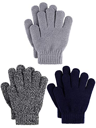 Cooraby Kids Winter Gloves, 3 Pairs