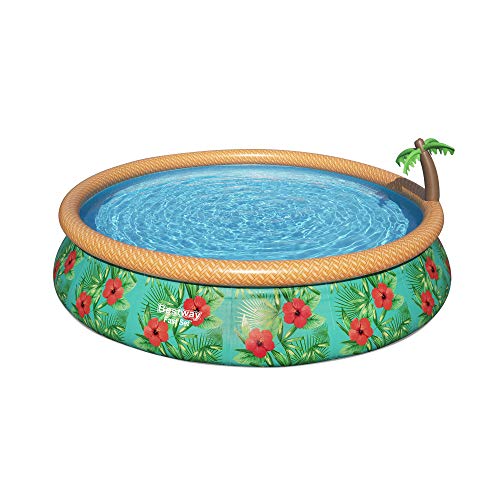 Bestway 15ft Fast Set Paradise Palms Inflatable Pool Set