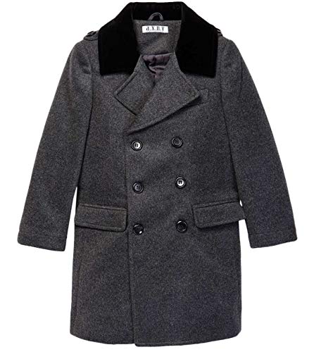 Isaac Mizrahi Boys' Velvet Collar Peacoat