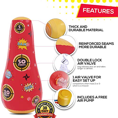 Whoobli Inflatable Kids Punching Bag Target - New 2021