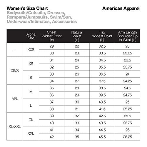 American Apparel Women's Long Sleeve Turtleneck Catsuit, Medium