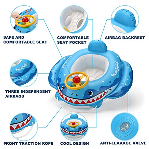 Inflatable Shark Floating Swimming Pool (1-4Yrs)