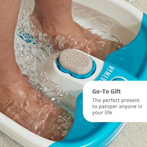 HoMedics Bubble Mate Foot Spa, Toe Touch Controlled Foot Bath with Removable Pumice Stone