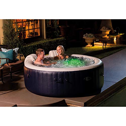 Intex 4-Person Inflatable Hot Tub with 140 Bubble Jets and Heater Pump