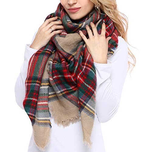 Bess Bridal Plaid Blanket Scarf