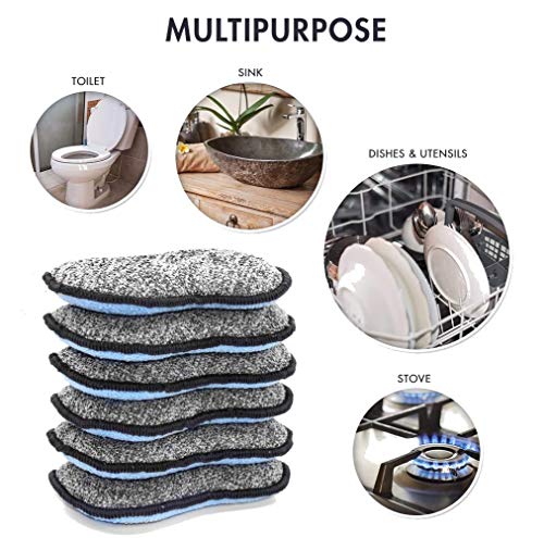 Multi-Purpose Scrub Sponges (6 Pack , Small)