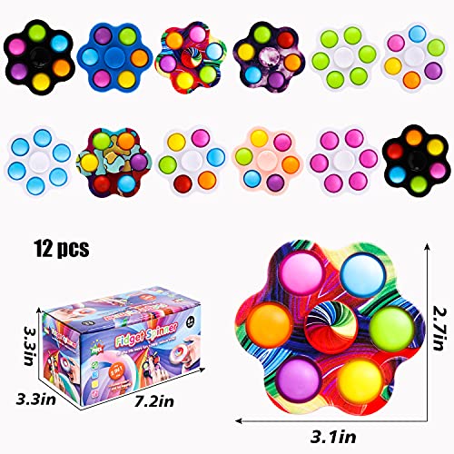 Pop Fidget Spinners for Stress Relief and Anxiety-12 pack
