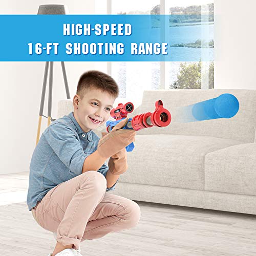 OleFun Shooting Game Toy for Kids - 2 Foam Ball Guns & Target - Compatible with Nerf Guns