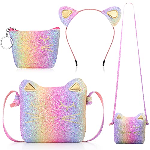 3-Piece Cat Shoulder Bag Set for Girls